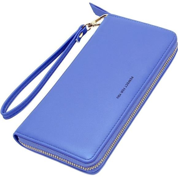 Handbags - Womens Wallet RFID Blocking Zip Around Wallet Very Peri Blue